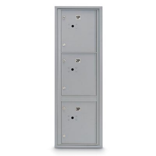 CAD Drawings American Postal Manufacturing Co. Standard 4C Mailbox with (3) Parcel Lockers